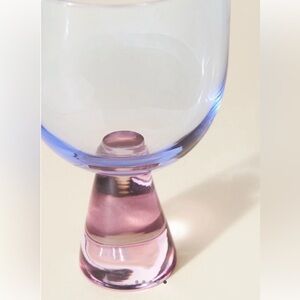 Anthropologie Set/4 Ramona Lilac Pink Wine Glasses